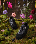 Iris Low Top Sneakers - Black Suede & Leather
