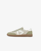 Hera Low Top Sneakers - Taupe Leather, Olive Green Suede & Stone Leather