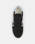 Nyx 02 Low Top Sneakers - Chocolate Brown Suede & Sky Blue Nubuck Leather