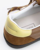 Hera Low Top Sneakers - Tan Brown Leather, Suede & Butter Yellow Leather