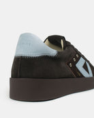 Nyx 02 Low Top Sneakers - Chocolate Brown Suede & Sky Blue Nubuck Leather