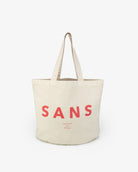 Sans Matin Tote Bag - Beige Recycled Cotton & Coral Print