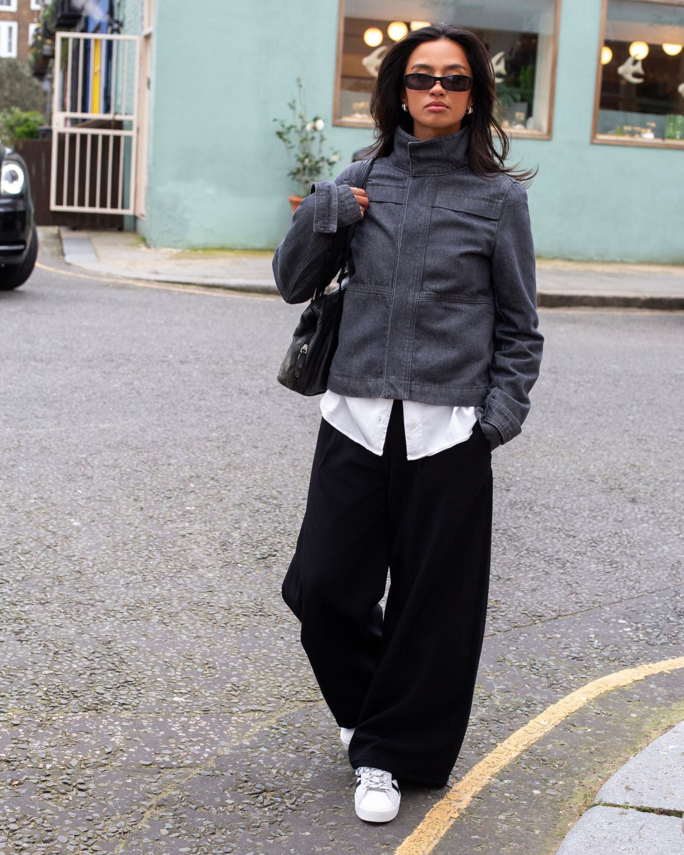 Nyx 03 Low Top Sneakers - Grey Suede & Midnight Blue Nubuck Leather