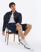 Olympus Low Top Sneakers - White Leather & Black Nubuck Leather
