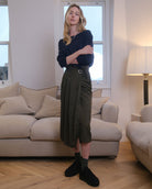 Gaia Platform Sneakers - Black Nubuck Leather