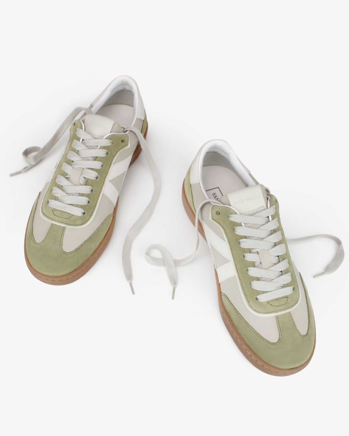 Sans Matin Hera Women's Low Top Sneakers | Taupe Leather, Olive