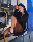 Hera Low Top Sneakers - Patent Chocolate Brown Leather