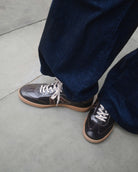 Hera Low Top Sneakers - Patent Chocolate Brown Leather