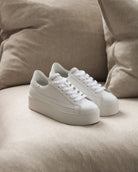 Gaia Platform Sneakers - White Leather