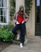 AW25 Limited Edition Gaia Platform Sneakers - Stone, Red & Grey Leather