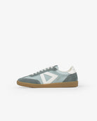 Hera Low Top Trainers - Soft Teal Leather & Denim Blue Suede