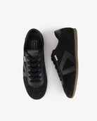 Iris Low Top Sneakers - Black Suede & Leather