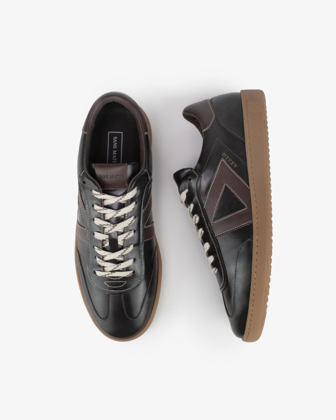 Hera Low Top Sneakers - Patent Chocolate Brown Leather