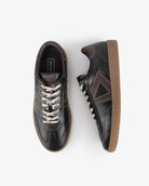 Hera Low Top Sneakers - Patent Chocolate Brown Leather