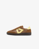 Hera Low Top Sneakers - Tan Brown Leather, Suede & Butter Yellow Leather