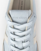 Hera Low Top Sneakers - Sky Blue Leather & Taupe Nubuck Leather