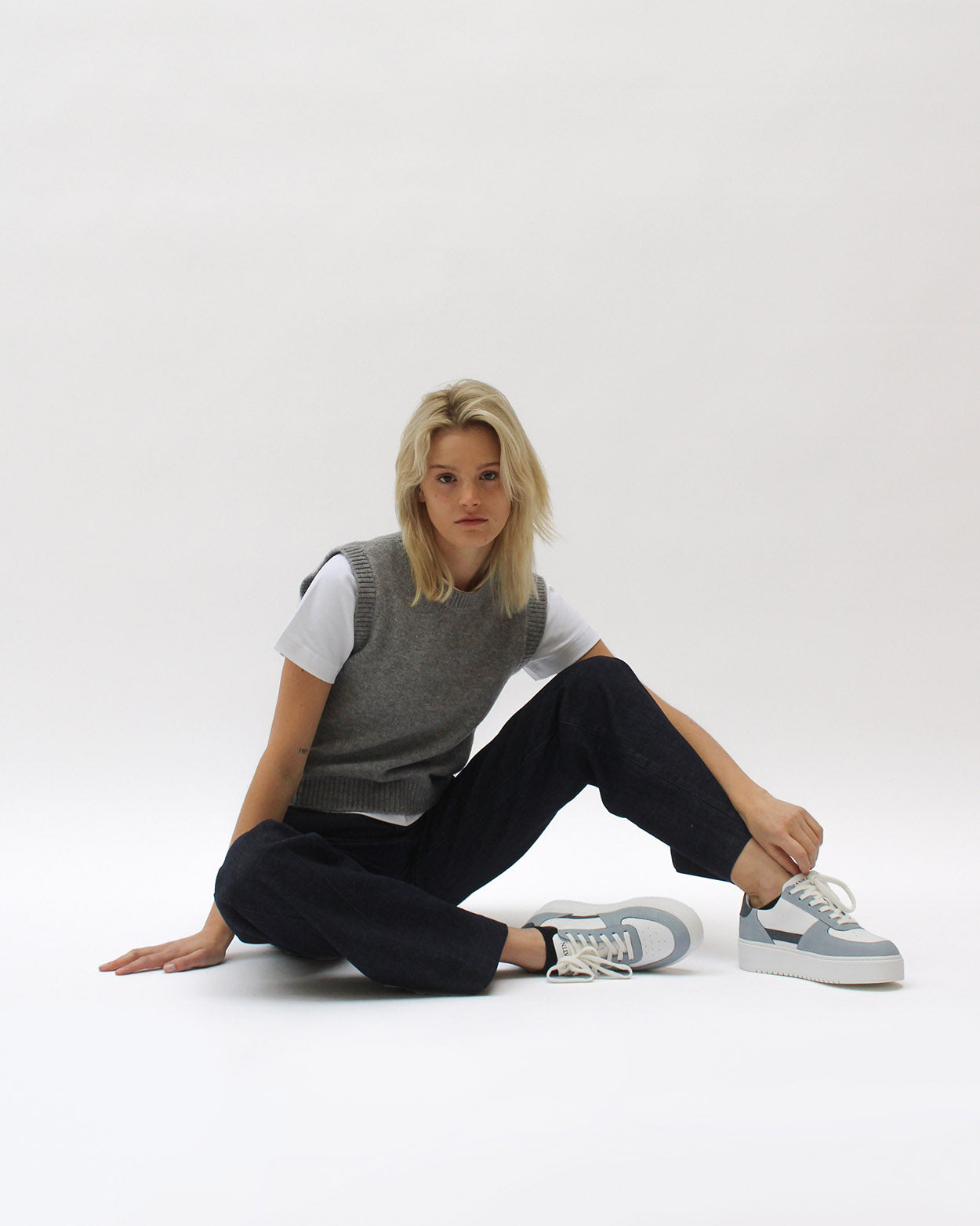 Apollo - Sky & Denim Blue Nubuck & White Leather