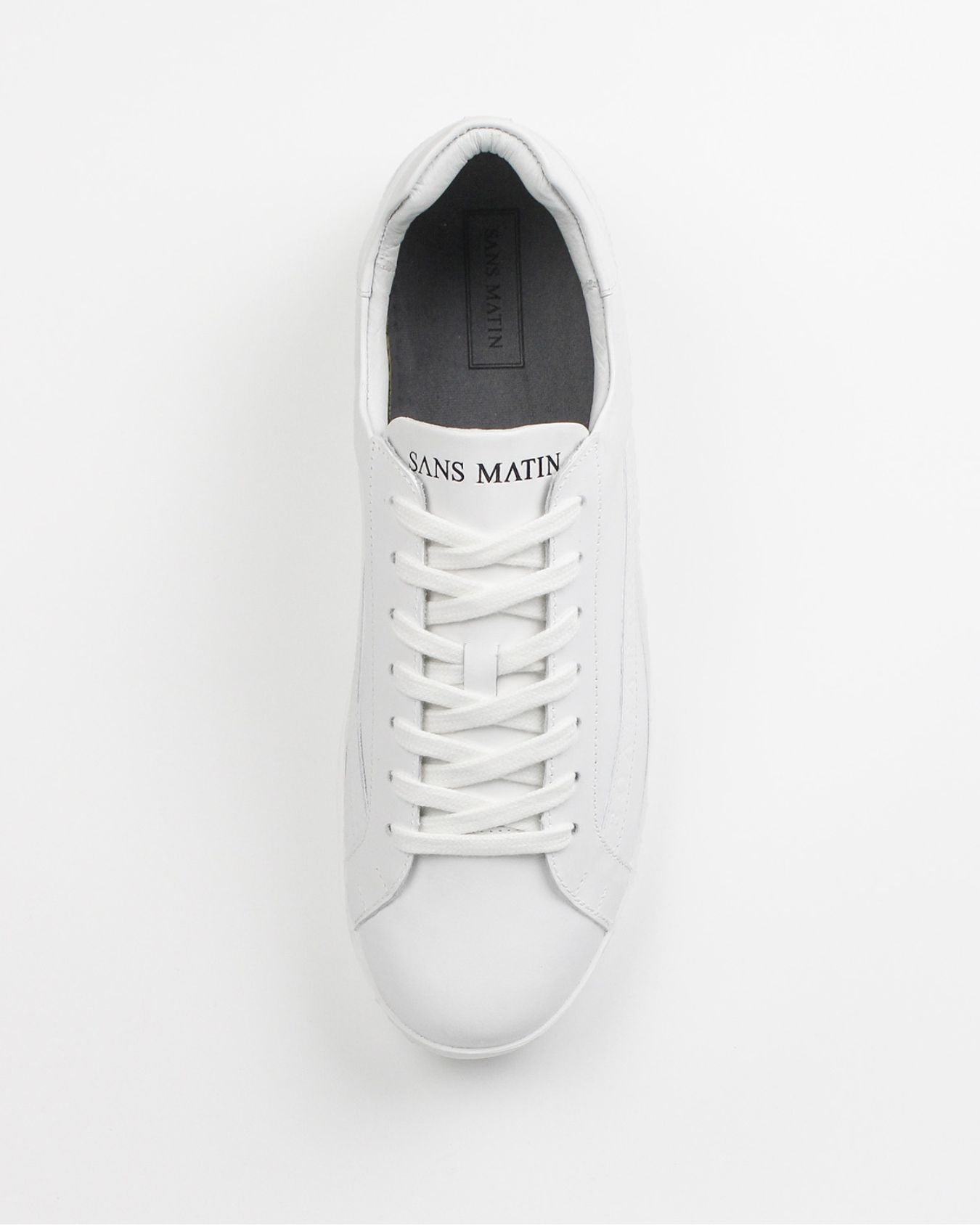 Sans Matin Olympus Men's Low Top Sneakers | White Leather