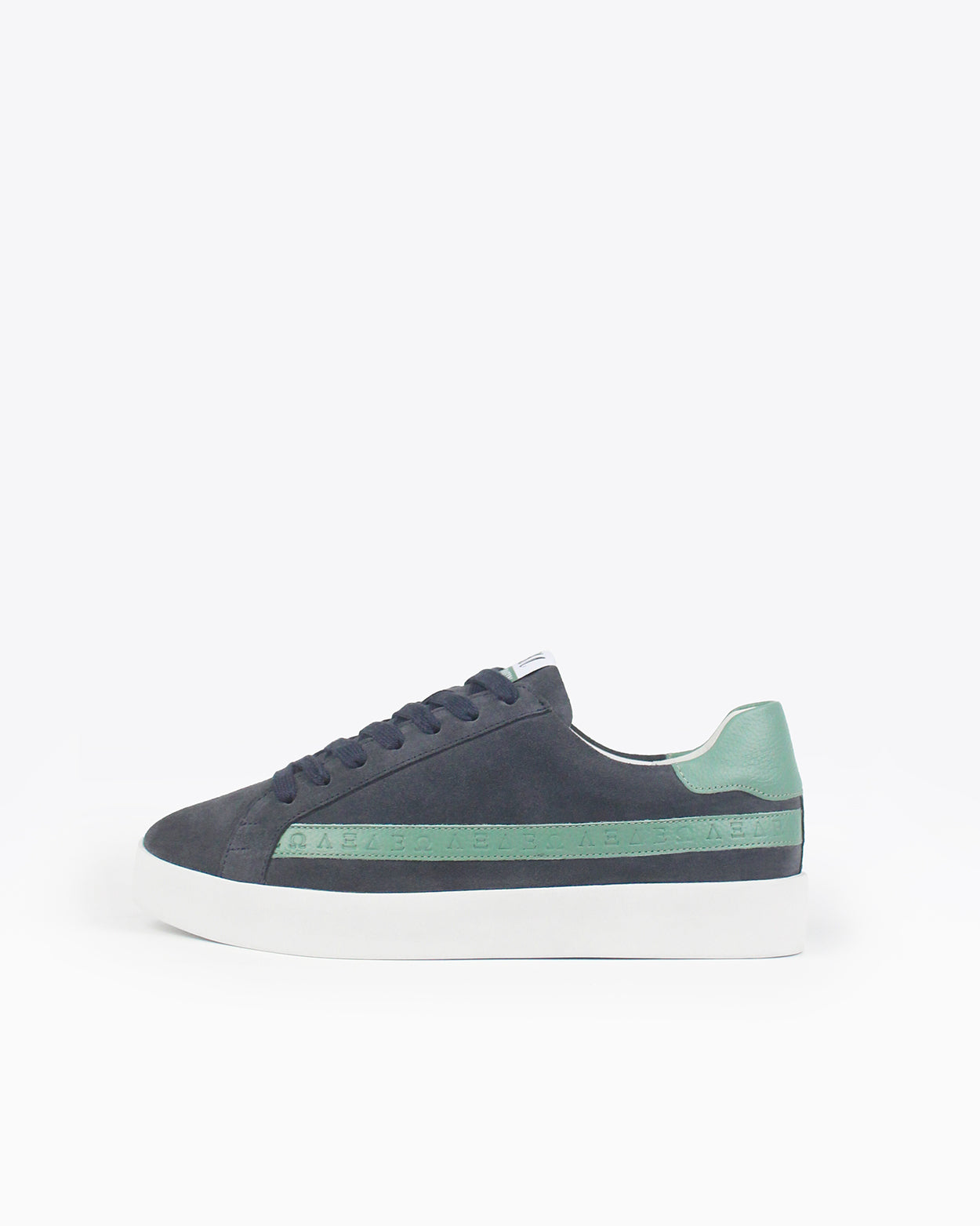 Olympus - Indigo-Denim Blue Suede & Sea Green Leather