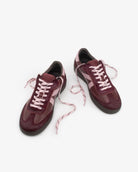 Hera Low Top Sneakers - Cherry Leather, Calf Hair & Blush Pink Leather