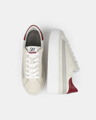 AW25 Limited Edition Gaia Platform Sneakers - Stone, Red & Grey Leather