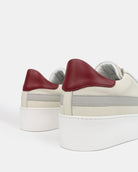 AW25 Limited Edition Gaia Platform Sneakers - Stone, Red & Grey Leather