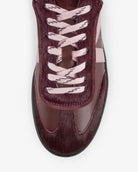 Hera Low Top Sneakers - Cherry Leather, Calf Hair & Blush Pink Leather