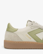 Hera Low Top Sneakers - Sand Leather, Suede & Olive Green Leather