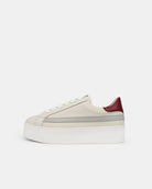 AW25 Limited Edition Gaia Platform Sneakers - Stone, Red & Grey Leather