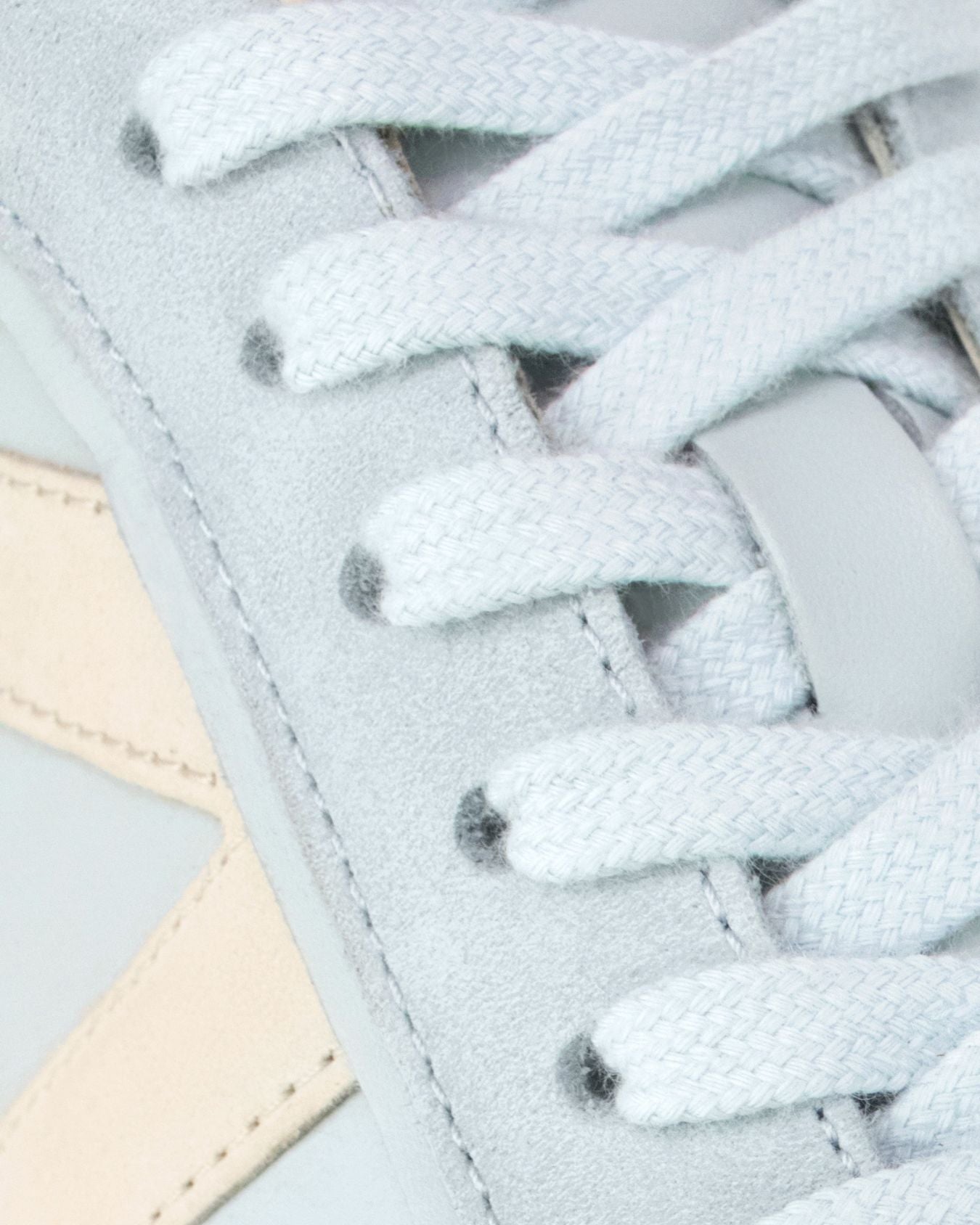 Hera Low Top Sneakers - Sky Blue Leather & Taupe Nubuck Leather
