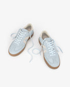 Hera Low Top Sneakers - Sky Blue Leather & Taupe Nubuck Leather